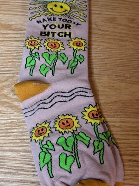 New Women's Crew Socks Groovy Things One Size Fits Most "Make Today..."